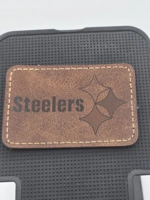 Personalized HAT PATCHES Self Adhesive Iron on Fabric PU Leather ADD CUSTOM LOGO - Image 1 of 4