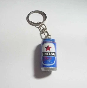 BINTANG ZERO BEER CAN Metal KEYCHAIN Keyring Novelty Indonesia 3D 1.5" Resin - Picture 1 of 10