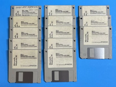 微软 Windows 95 13 磁盘安装集软件 PC — 第 1/4 张图片