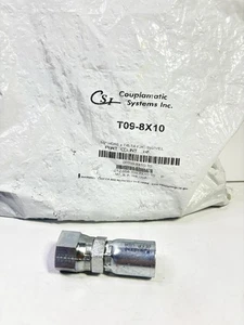 Stck-10, T09-8X10, 1/2" Schlauch-ID x 7/8-14 Innengewinde JIC schwenkbar Hydraulikverschraubung - Bild 1 von 5