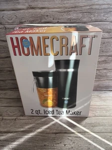 HomeCraft Iced Tea Maker Brews Iced Coffee Iced Lattes Iced Tea 2 Quart Pitcher - Picture 1 of 4