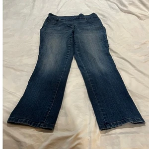 Westbound Damen Denim Pull On Jeans Comfort Stretch Bootcut Dark Wash - Bild 1 von 7