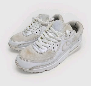 Nike Air Max 90 Men's Size 7.5 Triple White CN8490-100 Sneaker - Picture 1 of 11