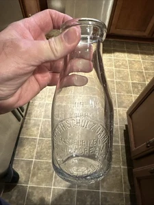 The V. H. Schulz Dairy geprägte Pint Milchflasche Homestead Pennsylvania PA - Bild 1 von 16