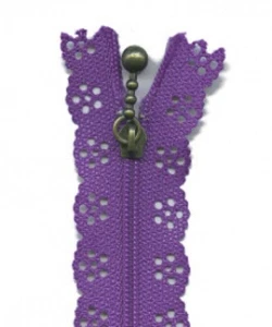 Minerva Flower Lace Dress Zips Purple - 20 cm - each - Picture 1 of 1