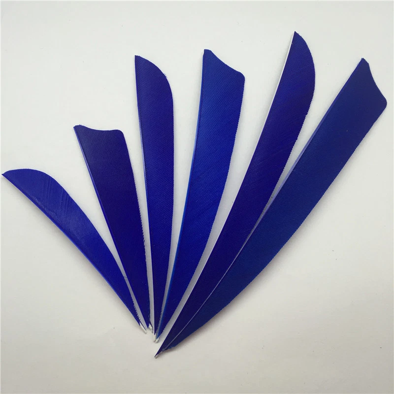 50pcs 3" 4" 5" Dark Blue Archery Feathers Fletches RW Water Drop & Shield Cut - Image 1 of 1