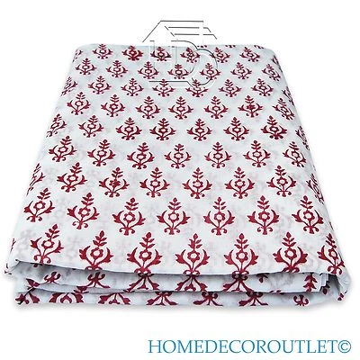 Hand Block Printed Running Cotton Fabric Jaipuri print Floral Fabric 10 Yards - Image 1 of 4