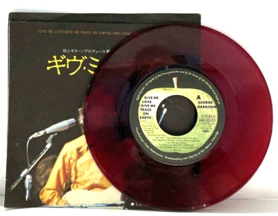 George Harrison - Give Me Love - RARE RED!!!! - Japan Vinyl - EAR-10383 - Image 1 of 4