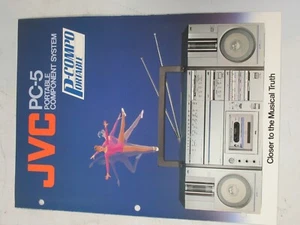 JVC Vintage Portable boombox  PC-5 Catalogue Original Japan - Picture 1 of 6