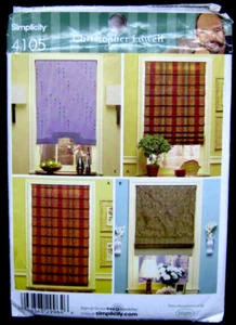 2006 Simplicity Christopher Lowell Collection Window Shade Pattern #4105 uncut - Picture 1 of 7