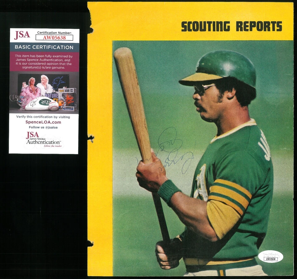 REGGIE JACKSON Signed Autographed Magazine Page 8x10 ~ JSA Authenticated - Image 1 of 1