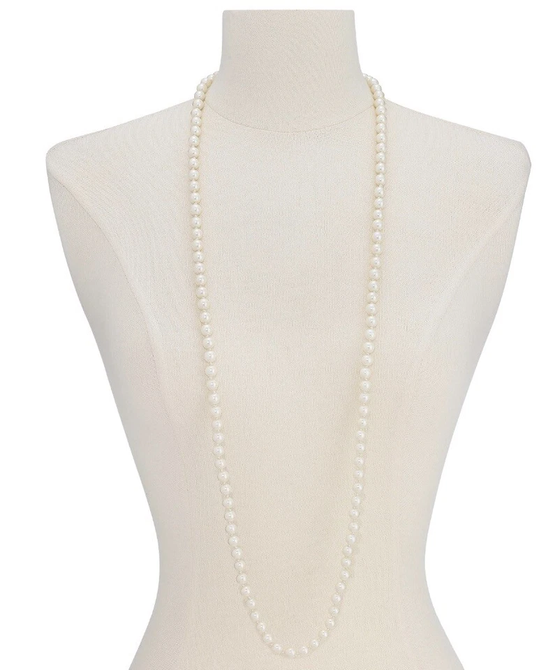 Kate Spade Gold Plated Pearls of Wisdom Glass Pearl Long Necklace Wbruc215