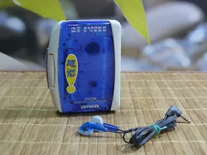 RARE AIWA HS-TA176 TRANSPARENT VINTAGE WALKMAN. WITH TRANSPARENT HEADPHONES. - Imagen 1 de 9