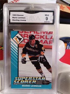 1993 Kenner Starting Lineup Mario Lemieux Graded  9 MINT