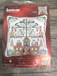 Janlynn Noah's Ark Counted Cross Stitch Kit Pillow Animals Christmas #023-0224 - Picture 1 of 5