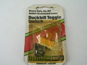 12v Toggle Switch, Amber Illuminated, LittleFuse, Short Handle - Picture 1 of 3