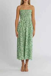 RIXO LONDON Julianna Dress Green Casual Resort Size AU 14 RRP 470 WITH DEFECTS - Bild 1 von 6