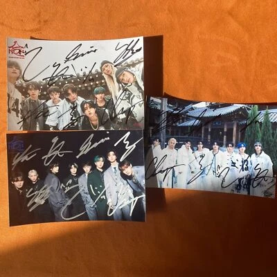 K-POP STRAY KIDS 合 HOP WALKIN ON WATER AUTOGRAPHED SIGNED GROUP PHOTO 4*6 - Image 1 of 4