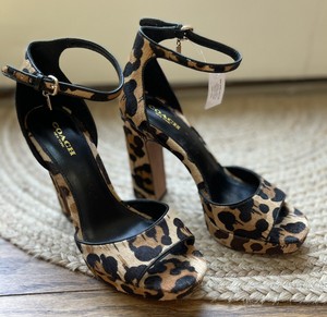 coach leopard print heels