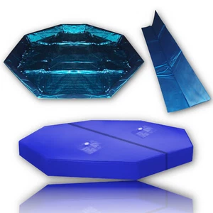 2 x Wasserkern Dual Softside 8-Eck 240 cm Achteck + Trennwand + Sicherheitsliner - Bild 1 von 5