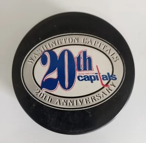 WASHINGTON CAPITALS 20TH ANNIVERSARY VINTAGE PUCK CHEVY CHASE MADE IN CSFR - Picture 1 of 3