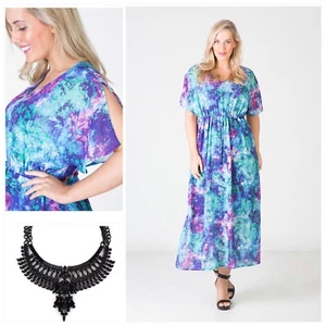 Summer Garden Long Floral Maxi Evening Party Day Dress *NEW Plus Size RRP$139.95 - Picture 1 of 1