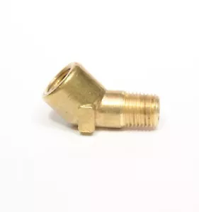 45 Degree Street Elbow 1/4 Npt Male Female Pipe Fitting Fuel Air Water Oil Gas - Picture 1 of 6
