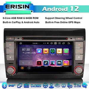 8-Cœur Android 13 Car Stereo Sat Nav for Fiat Bravo Bluetooth 5.0 DAB+ WiFi TPMS - Picture 1 of 21