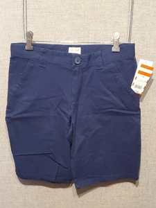 Cat & Jack Girls School Uniform Shorts Navy Blue Chino Flat Front 14 New W/ Tags - Picture 1 of 4