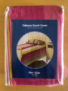Cabana Duvet Cover Pier 1 Kids 100% Cotton Contains 1 Twin Size Pink Duvet Cover