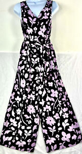 Kate Spade New York  Jumpsuit  Size 4 Floral Crepe de Chine Tie Waist MSRP $378