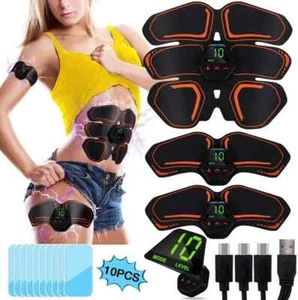 Portable EMS Abdominal Muscle Toning Trainer ABS Stimulator Toner Fitness - Picture 1 of 9
