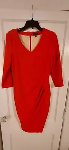 NYDJ Red Bodycon Knee Length Dress Excellent Sz 8 - Picture 1 of 12