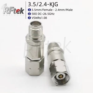 Precision 3.5mm Female To 2.4mm Male 26G Microwave test adapter MMWave connector - Picture 1 of 2