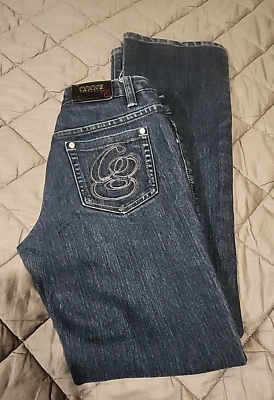 Coogi Jeans Womens 5/6 Blue Denim Medium Wash Embroidered Pockets Stretch Boot - Image 1 of 4