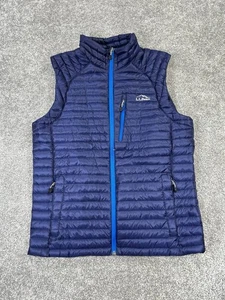 L.L.Bean Vest Mens Small Blue Downtek Insulated Full Zip Puffer - Picture 1 of 10
