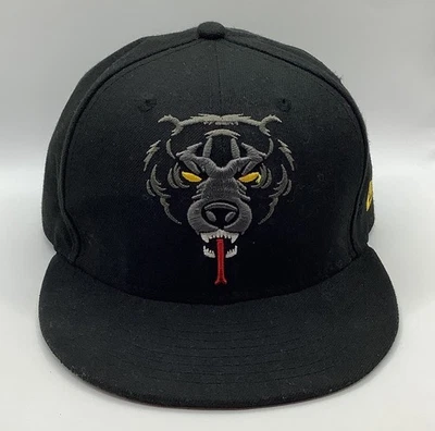 Mishka Death Adders NY Embroidered Fitted Hat 7⅜ Faux Snake Skin Bill MNWKA Cap  - Image 1 of 4