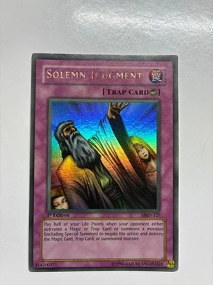 USA Seller  Yugioh Solemn Judgment MRD-127 Metal Raiders 1st Edition MP - Image 1 of 4