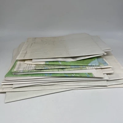 Vintage topographical map Lot 18 ADK NY VT NE Marcy 1000 Islands Folded USGS - Image 1 of 4