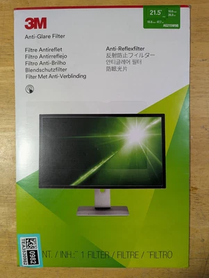 3M™ Anti-Glare Screen Filter for Monitors, 21.5" Widescreen (16:9), AG215W9B New - Image 1 of 4