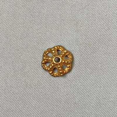 6 tapas de cuentas punteadas de bucle 10 mm Shibuichi Q20 por paquete Foto 1 de 2