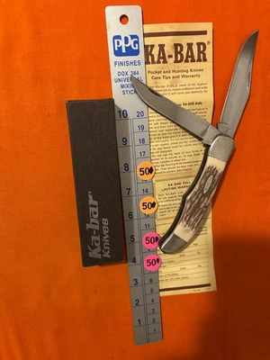 Винтажный складной охотничий складной нож KA-BAR 1184 сделано в США - Изображение 1 из 4