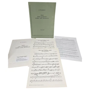 Betsy Warren Davis Trio for Clarinet Horn and Bassoon Sheet Music Score Parts - Picture 1 of 8