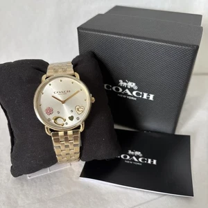 Orologio Bracciale COACH 36mm 14504349 Donna Elliot Acciaio Inox Tono Oro - Foto 1 di 11