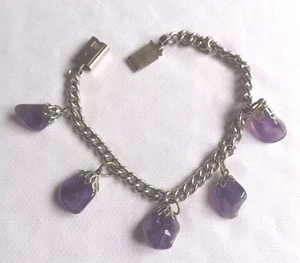 Ladies Gemstone Amethyst Bracelet - Picture 1 of 2