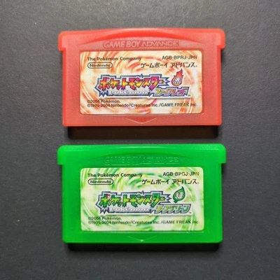 Lot 2 Pokemon Fire Red Leaf Green - Nintendo Gameboy Advance GBA Japan JP Tested - Image 1 of 2