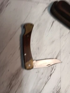 Vintage Schrade Uncle Henry LB7 USA Folding Lockback Knife + Leather Sheath - Picture 1 of 6