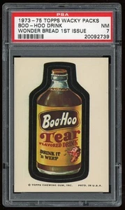 1973 Topps Wacky Packages Pegatina Boo-Hoo Drink Wonder Bread Primera Serie PSA 7 - Imagen 1 de 2