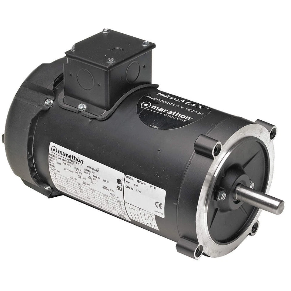 LEESON 056H17T2018 Motor,1/2 HP,1725 rpm,56C,230/460V 46N471 - Image 1 of 1