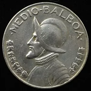 1968 Panama 1/2 Balboa .400 Silver Coin - Medio Balboa (P0517) - Picture 1 of 2